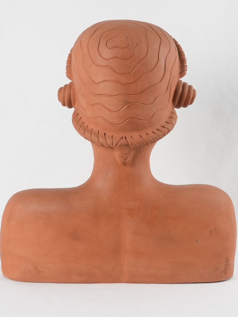 Vintage Art Deco style terracotta bust - Sara Ungel 20½"