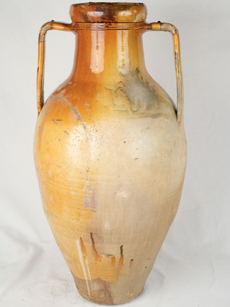 Vintage Italian terracotta garden amphora