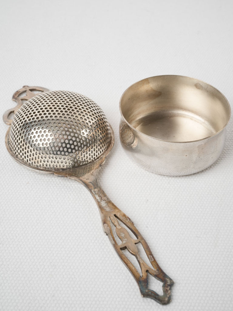 Vintage Silver-Plated Tea Strainer