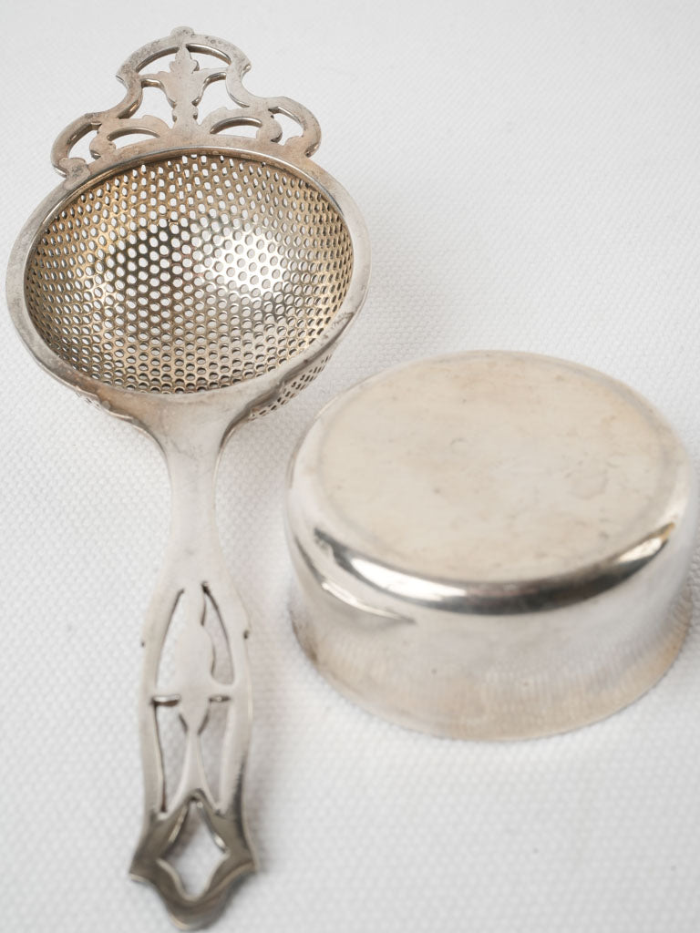 English Whitehall Silver Tea Strainer