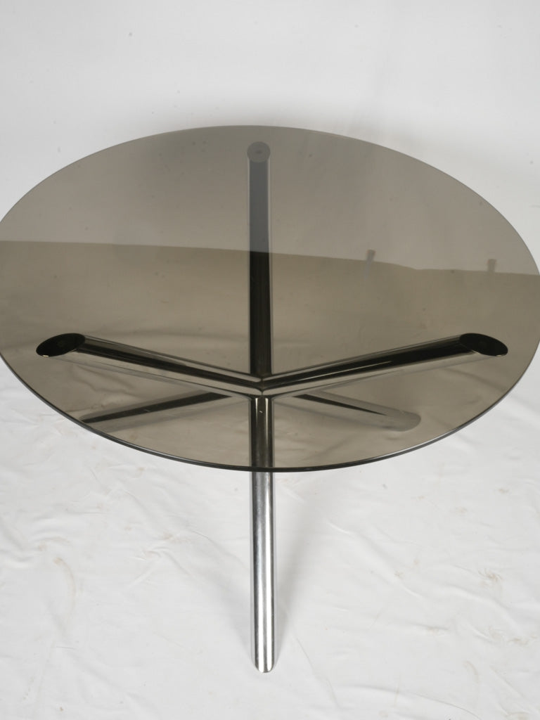 Stylish smoked glass table  