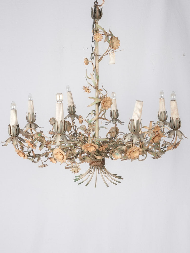 Antique French light fixture bouquet