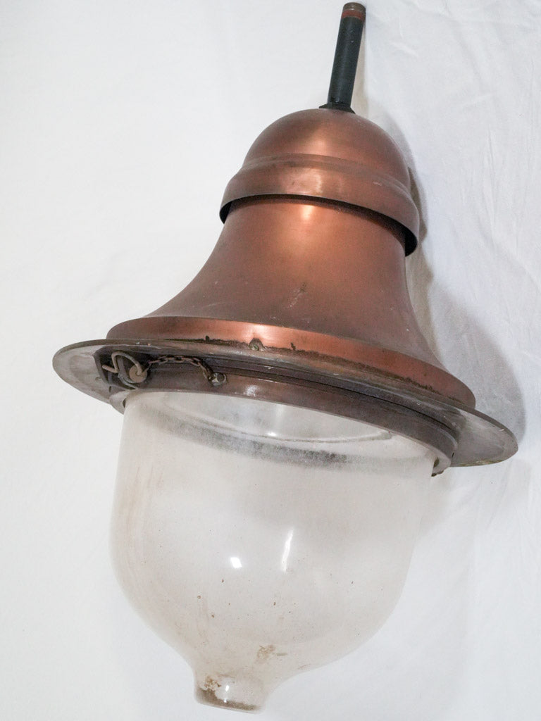 Timeworn large copper village lantern