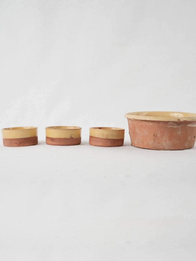 Rustic French terracotta cheese molds