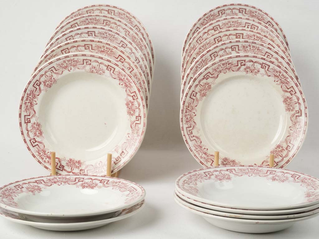 Lovely handcrafted French floral dinner set