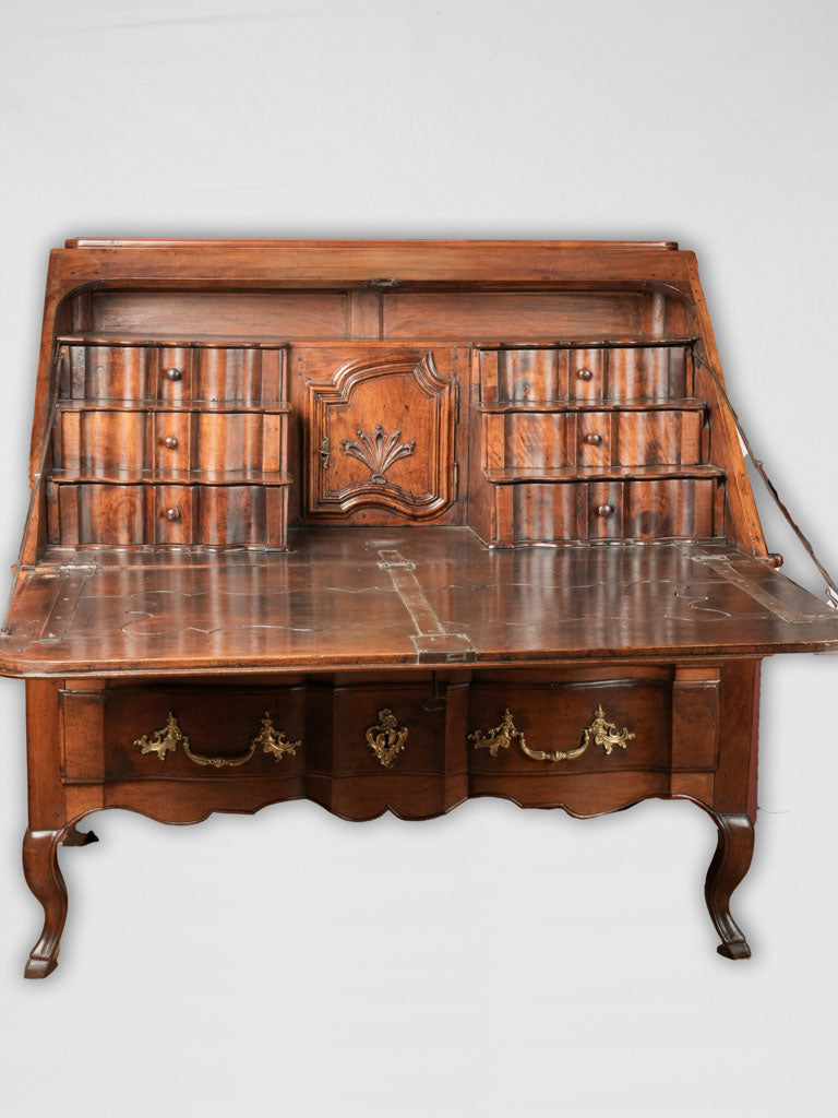 Luxurious bronze-embellished French bureau