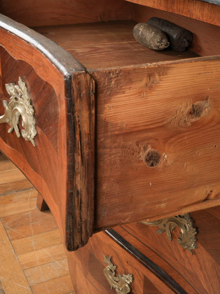 Craftsmanship detailed antique storage piece