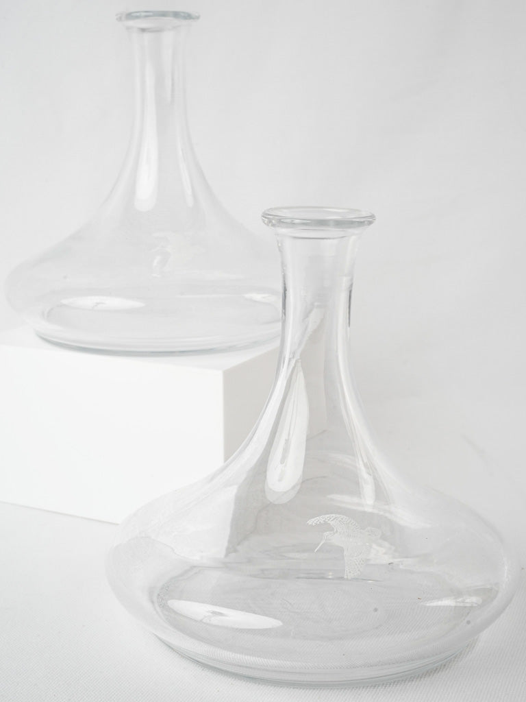 Vintage glass carafes