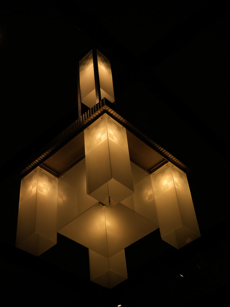 Luxurious frosted glass chandelier  