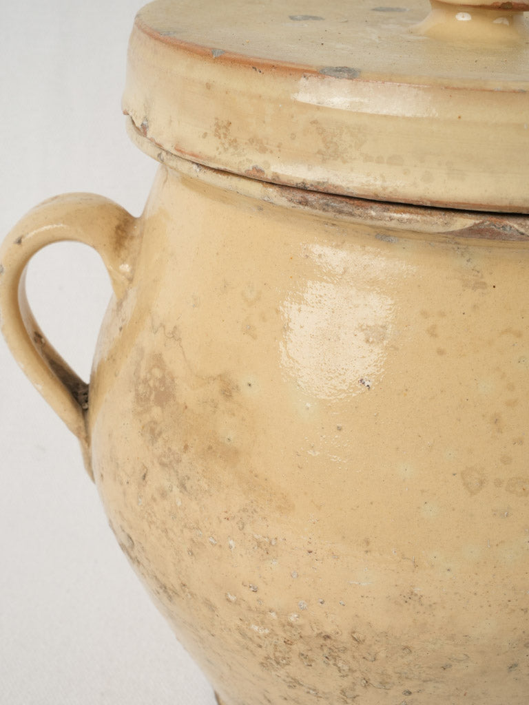 Authentic 19th-century yellow glaze pot