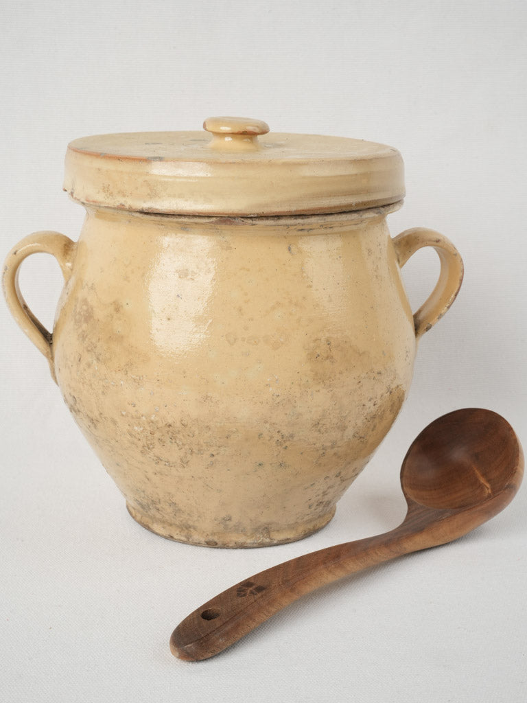 Distinct 19th-century yellow confit pot