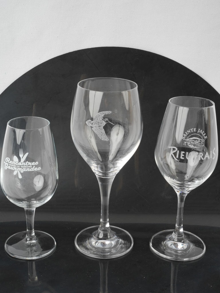 Provencal branded wine glass assortment