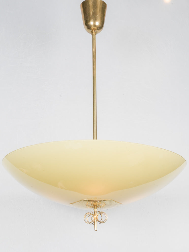 Mid-century opaline glass chandelier  