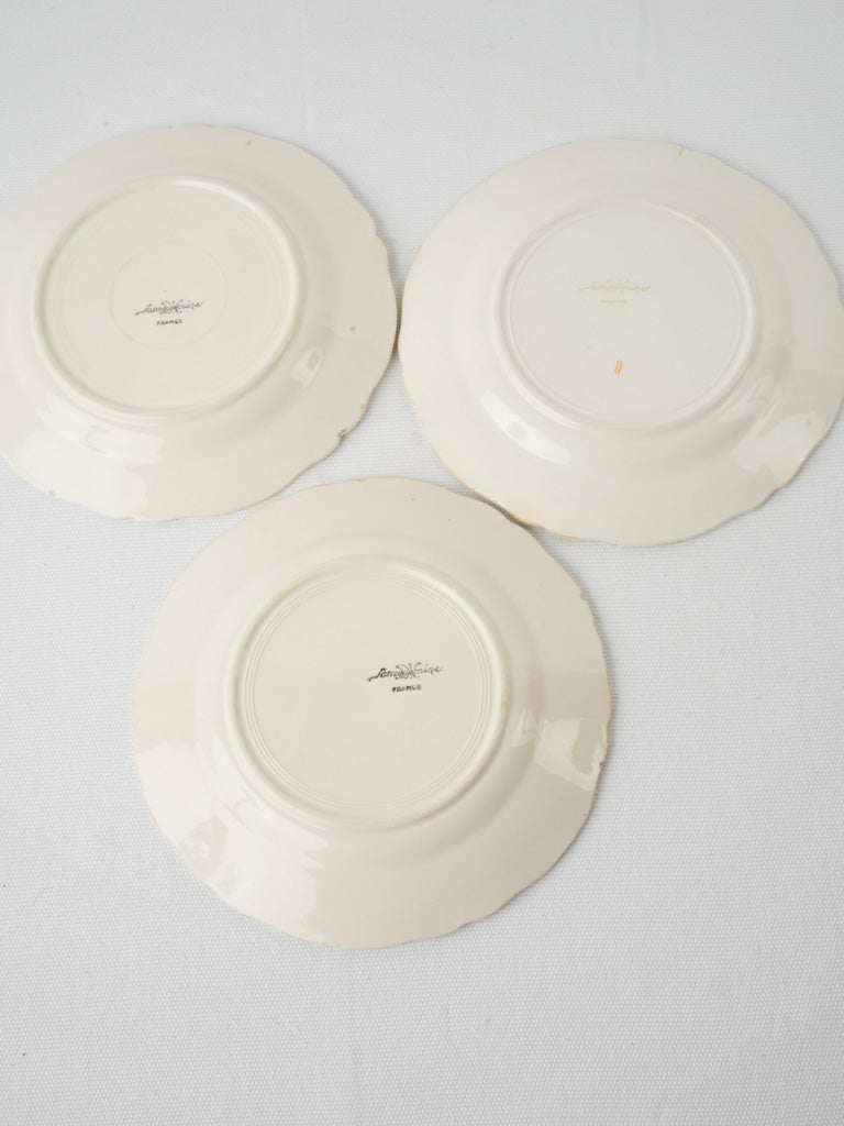 Elegant off-white ceramic side plates