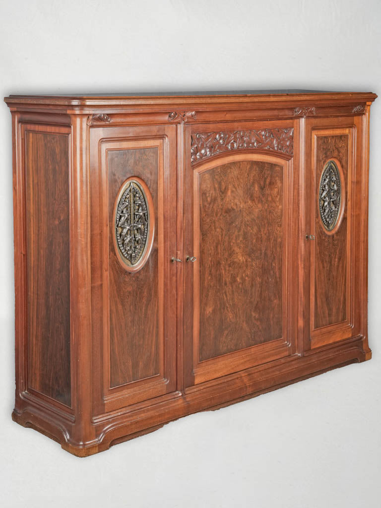 Exquisite mahogany Art Deco cabinet