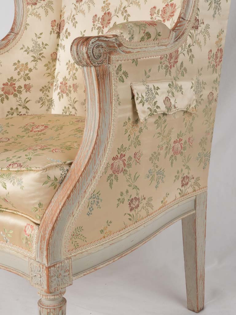 Vintage newspaper pocket French armchair