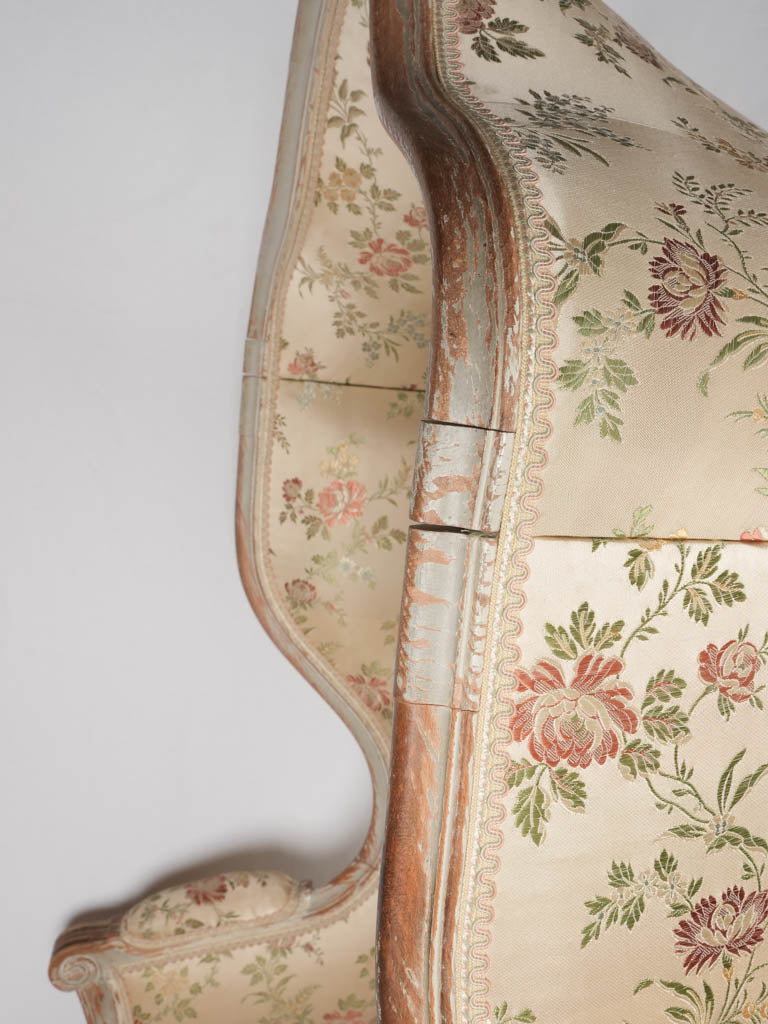 Charming, peachy cream French armchair