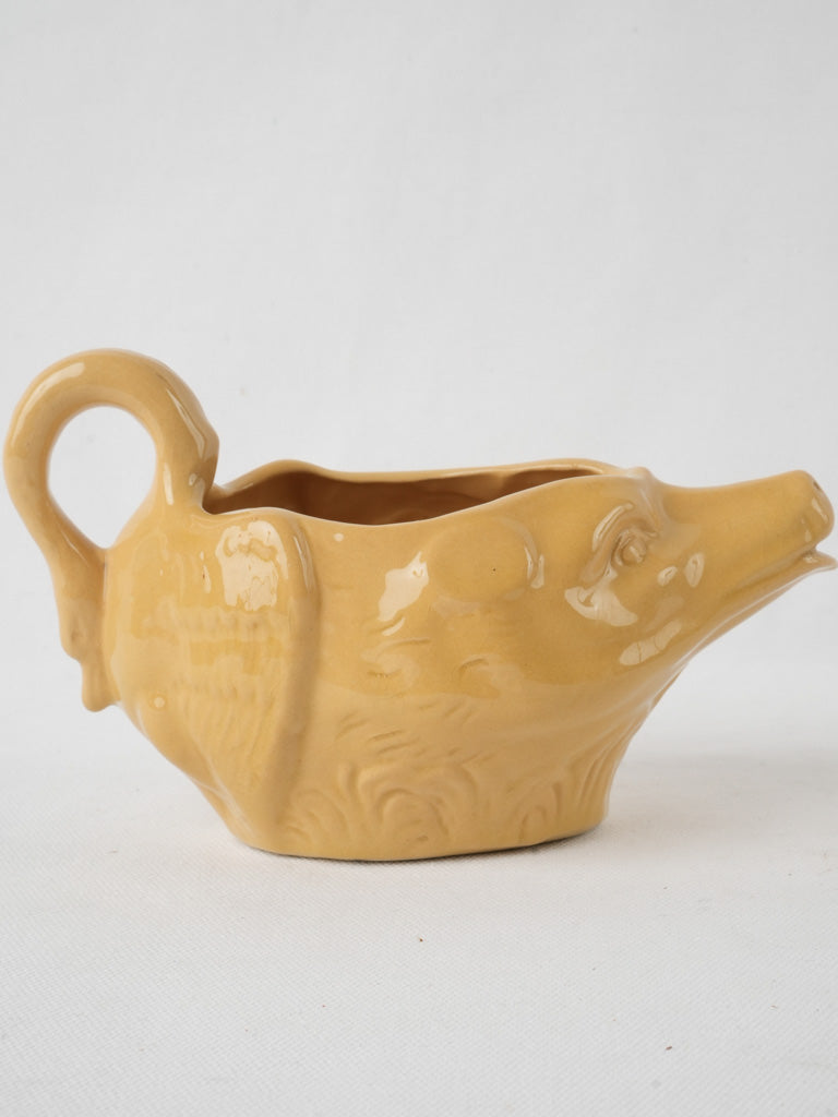 Traditional Provencal Yellowware Sauce Holder