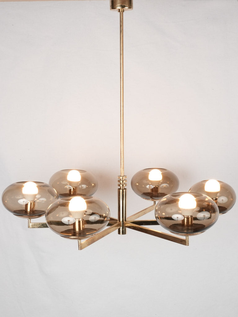 Vintage brass Italian Sciolari chandelier