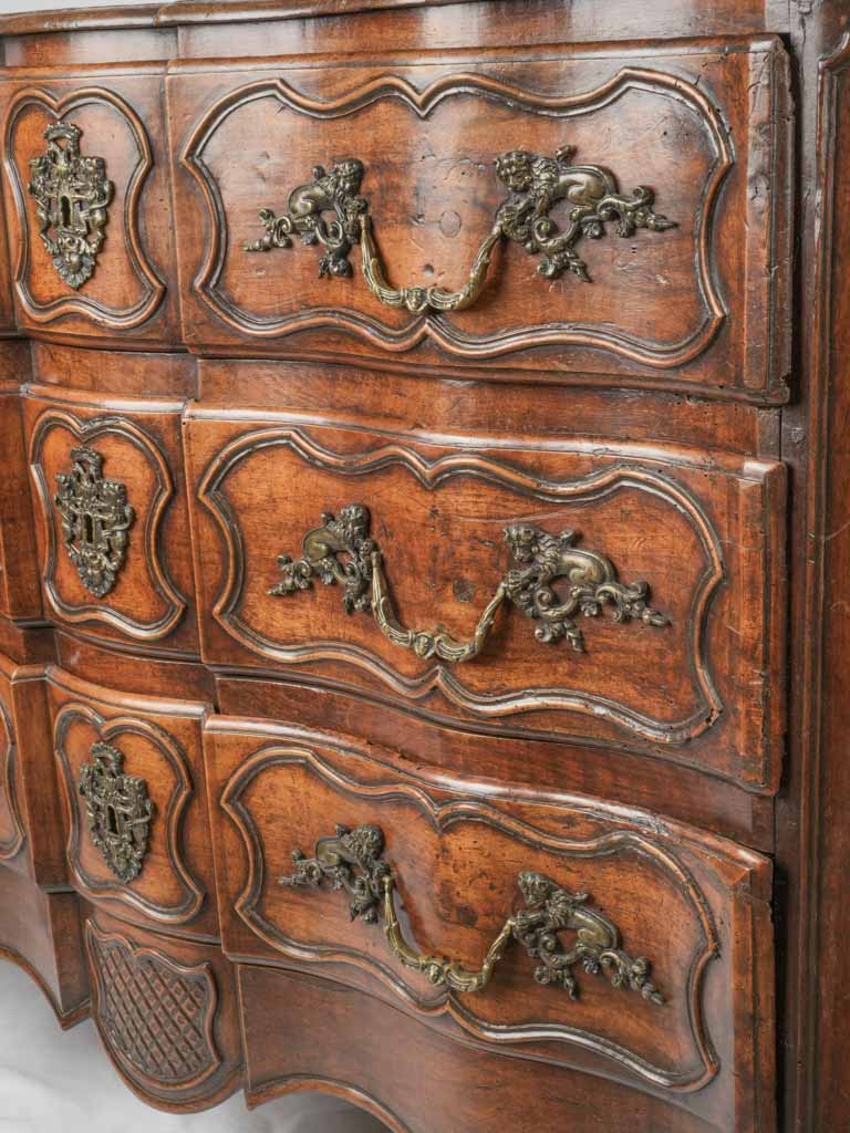 Ornate 18th-century double crossbow chest