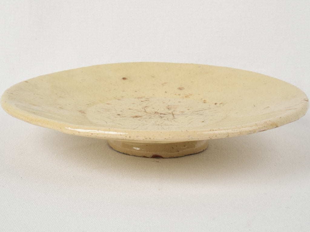 Handcrafted Mediterranean yellow glazed dish