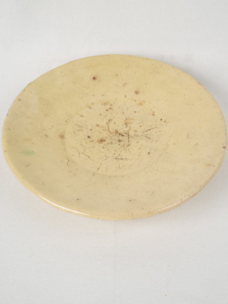 Antique French omelet turning plate