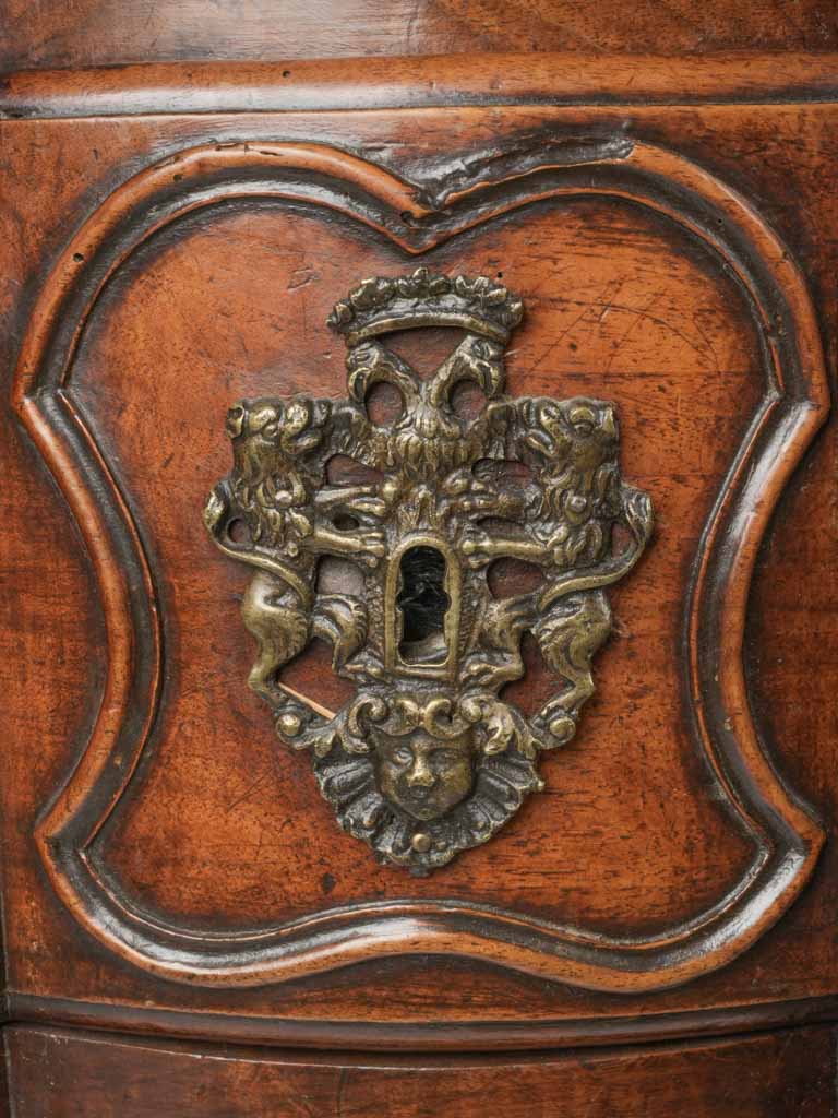 Carved paneled French escargot footed chest