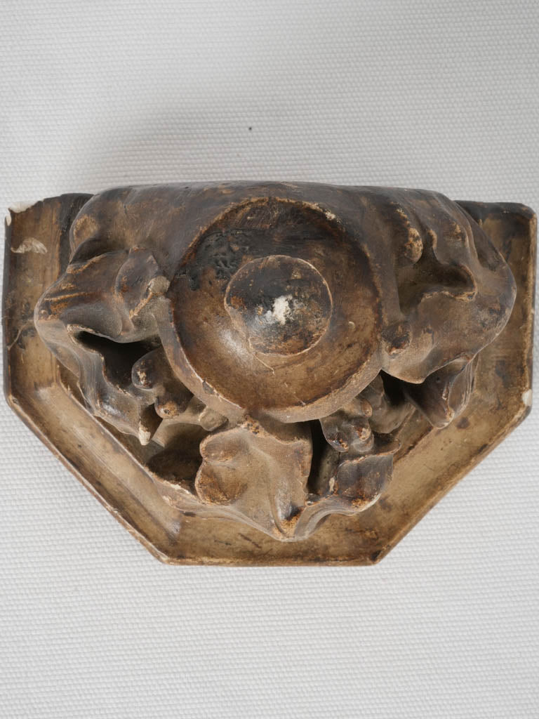 Aged bronze-finish bracket shelf