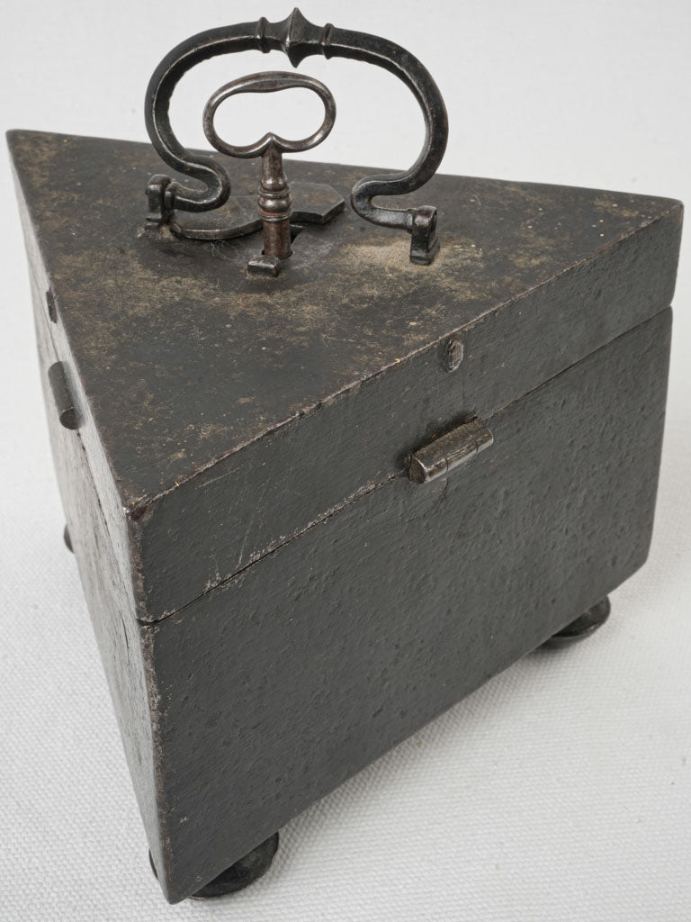 Rare Renaissance iron messenger's box  