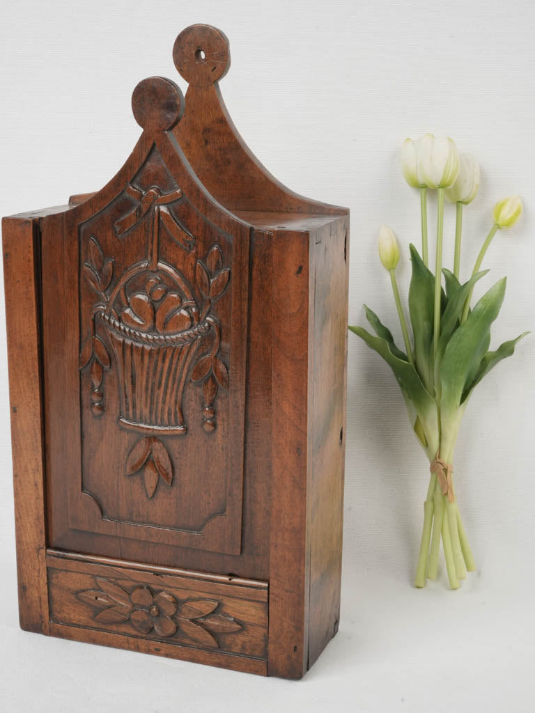 Rustic walnut farinère storage solution  