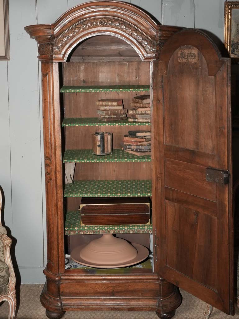 Spectacular, warm wax-finish walnut armoire