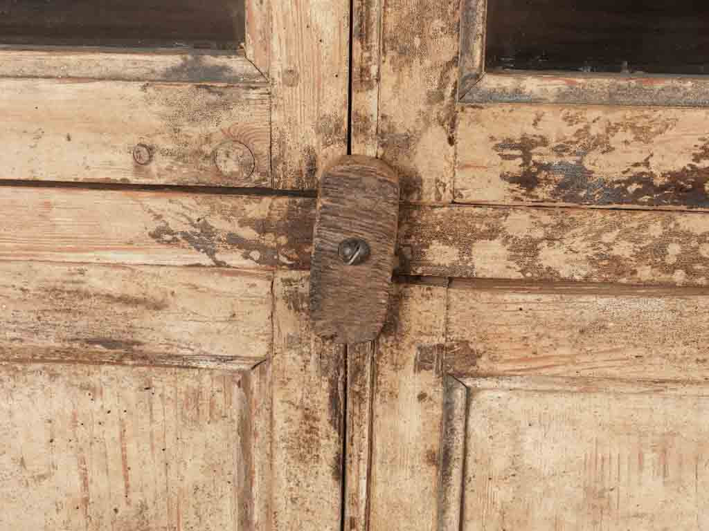 Rustic timeworn wooden vitrine