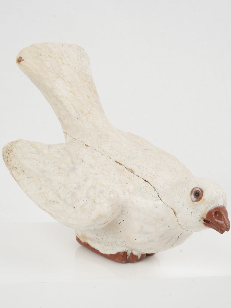 Earthy brown decorative dove figurine