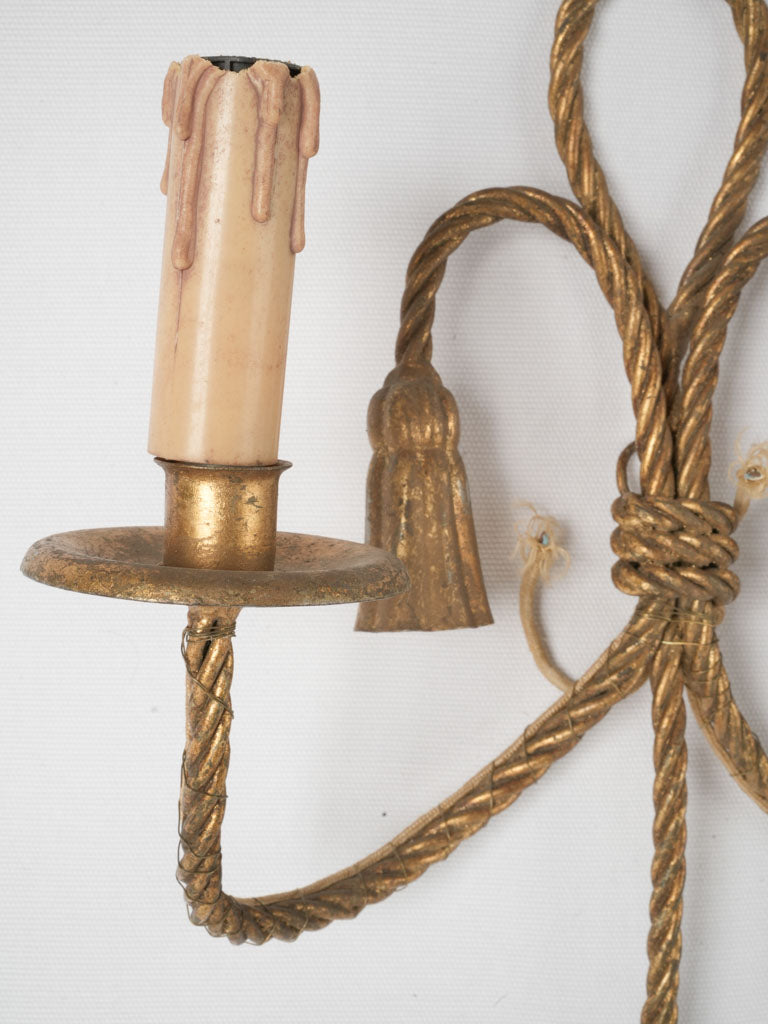 Luxurious woven design iron sconces