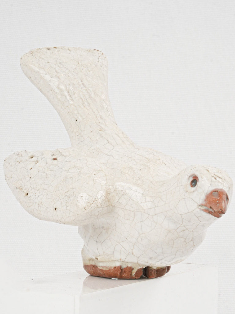 Antique Bavent Ceramic Dove Sculpture