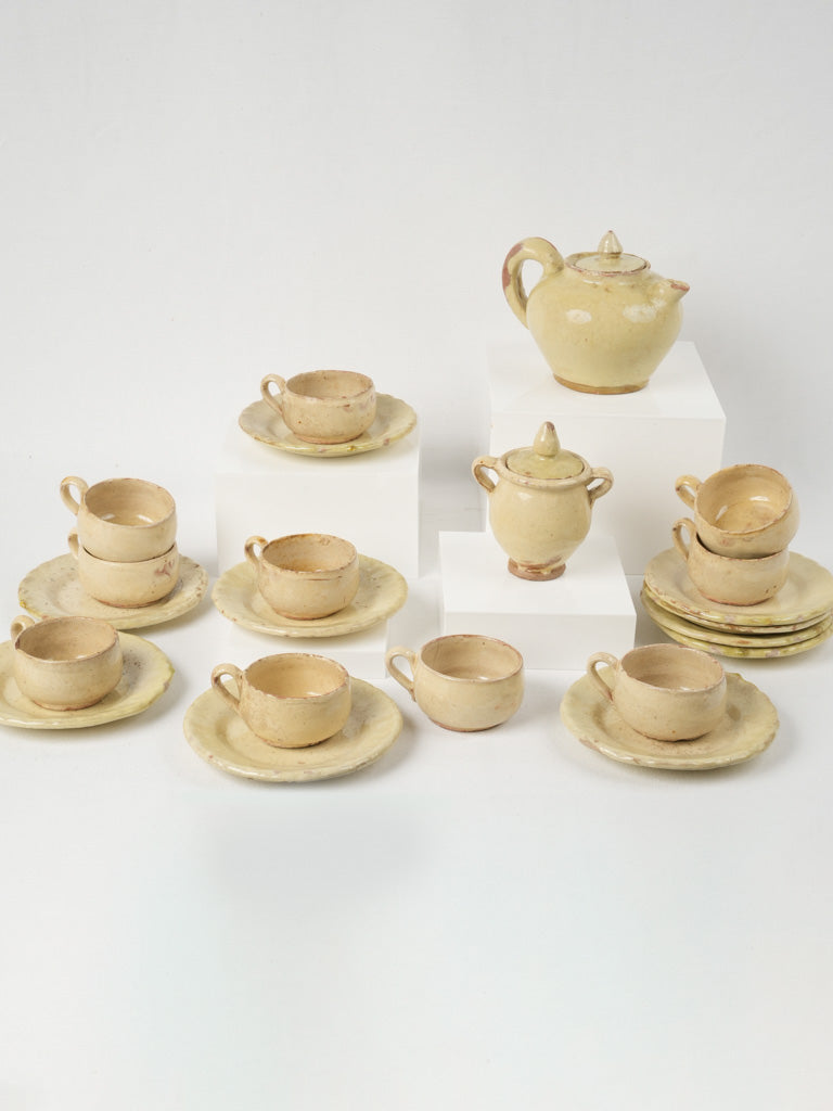 Vintage French terracotta tea set