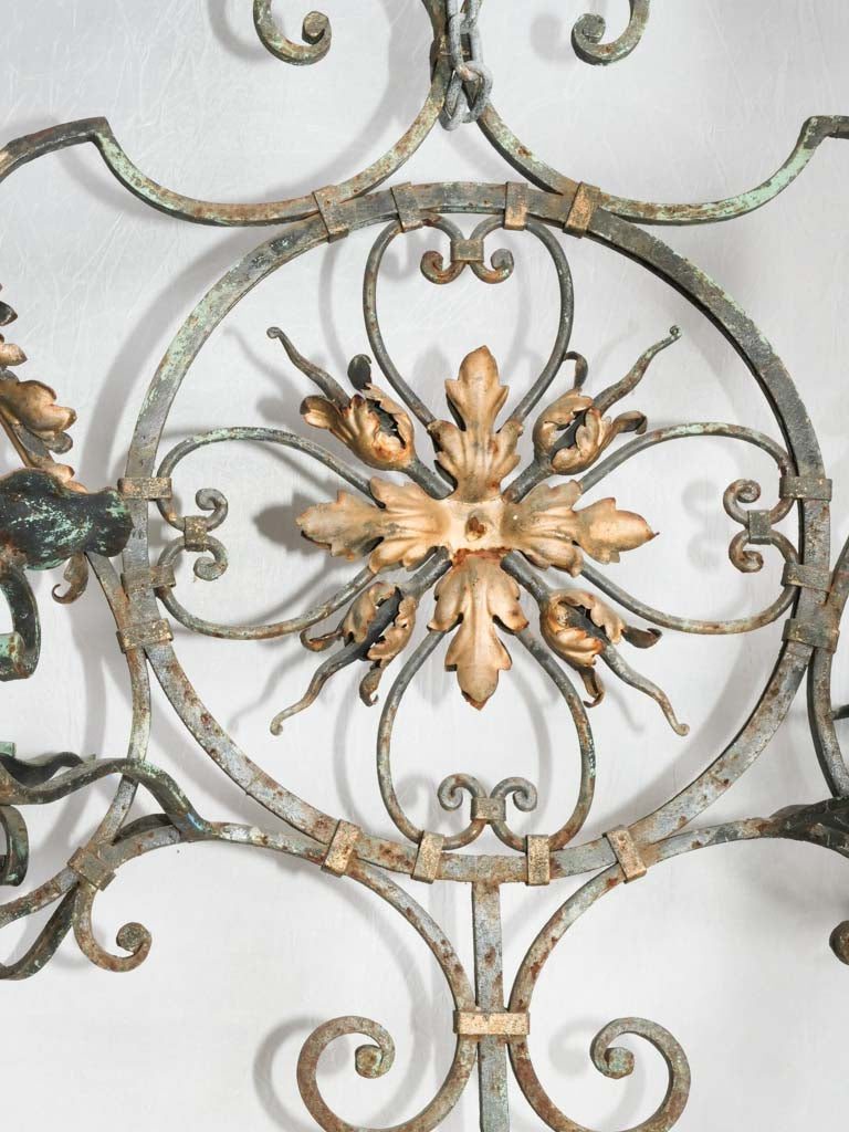 Aged Iron Chandelier Frame