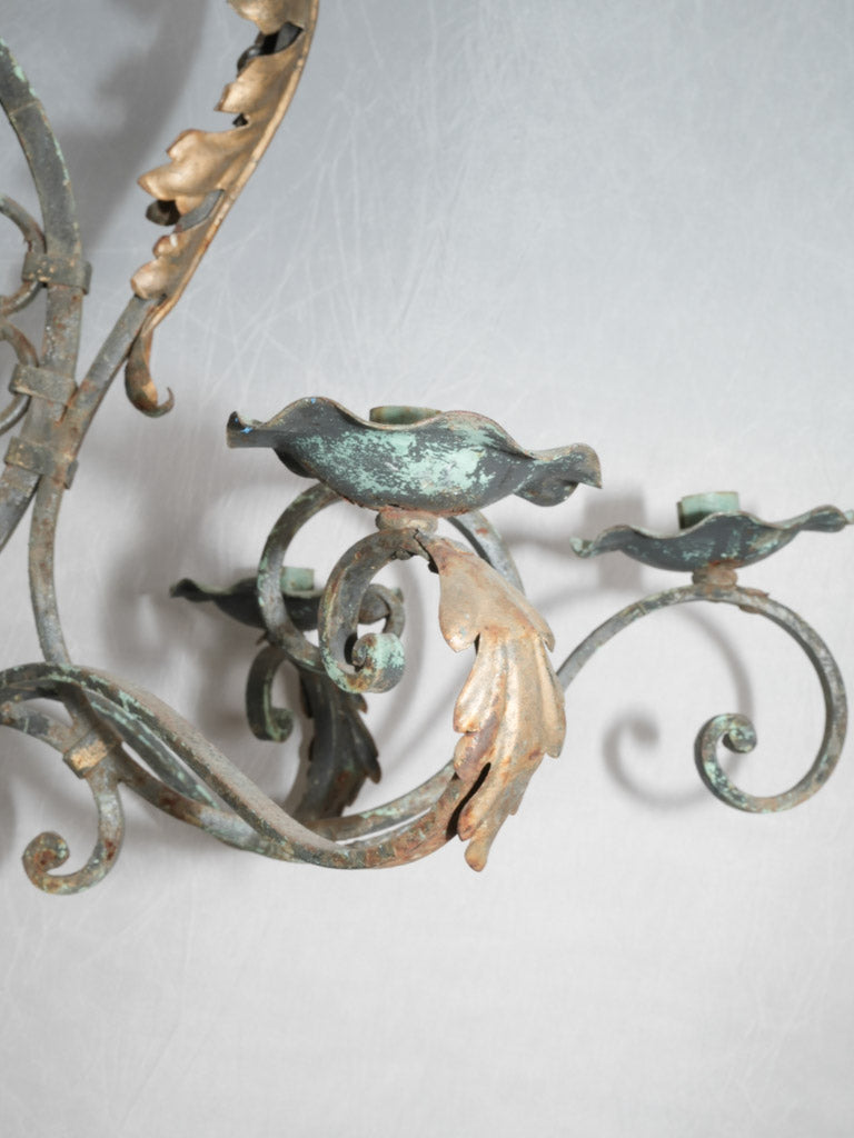 Green Patina Chandelier Frame