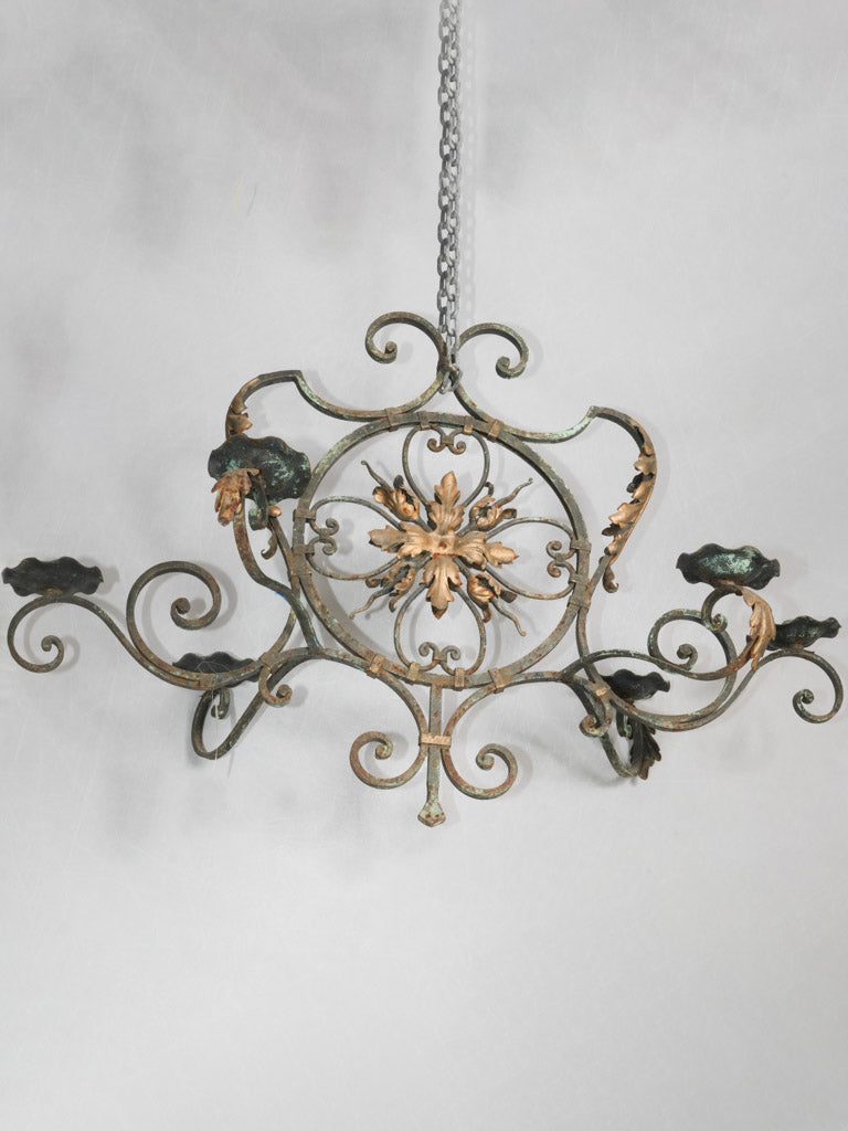 Antique French Iron Chandelier