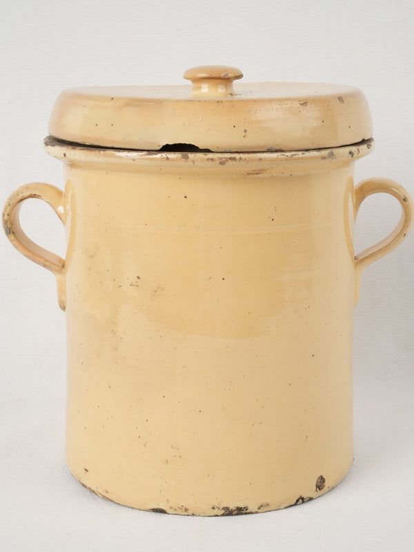 Classic Antique Yellow Glazed Confit Pot