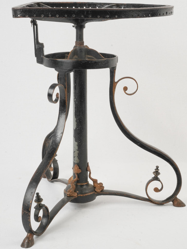 Intricate decorative element iron music seat  