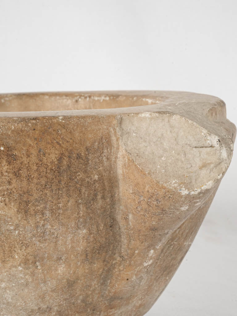 Time-worn elegant marble kitchen mortar