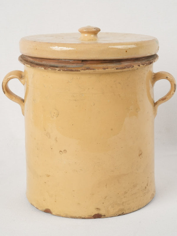 Antique French lidded confit pot