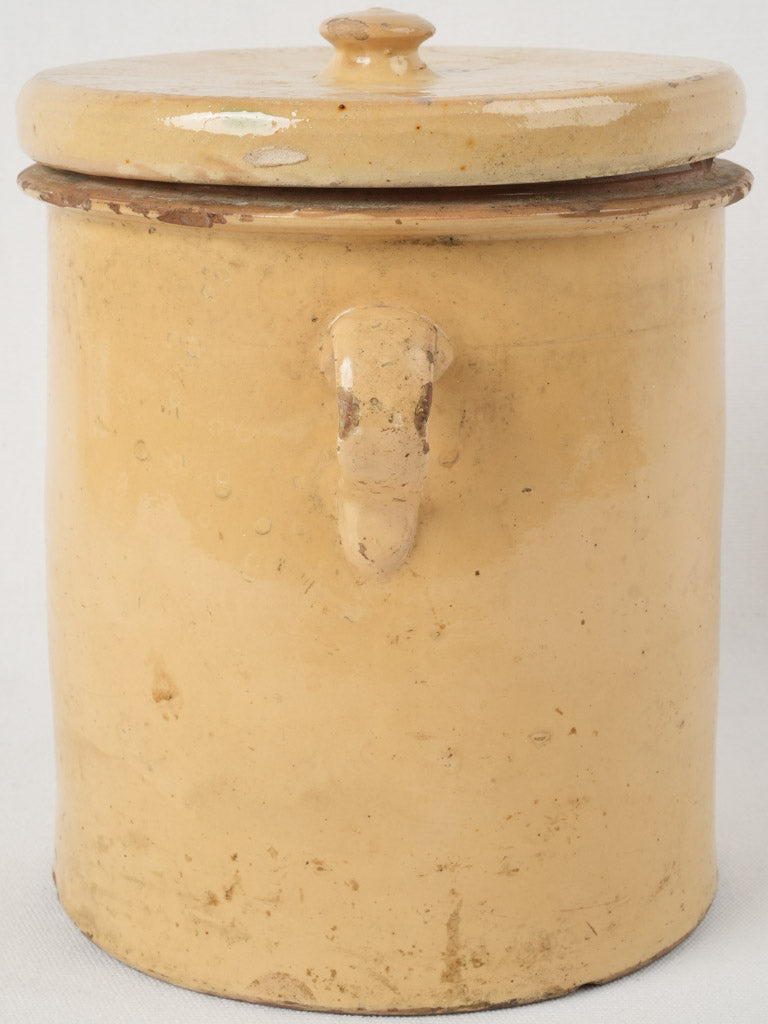 Vintage French stoneware with lid