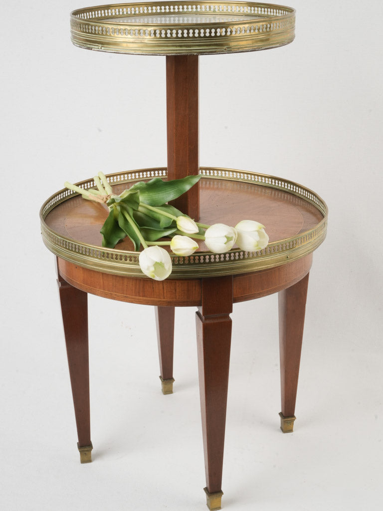 Elegant mahogany tiered table