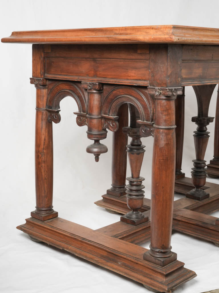 Vintage French Gothic Walnut Table