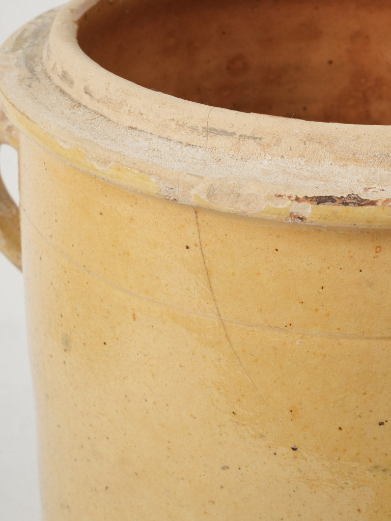 Timeless, antique French yellow glaze jar