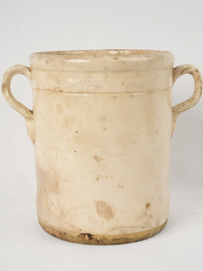 Vintage Italian cream-glazed anchovy pot