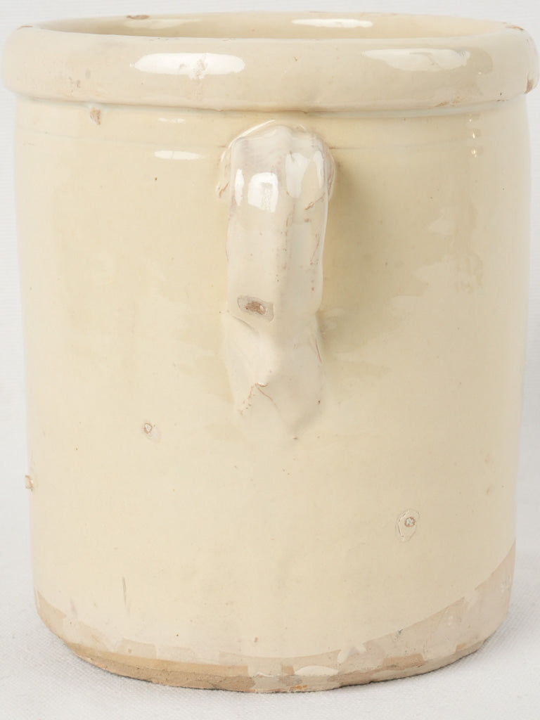 Creamy White, Small, Terracotta Anchovy Pot