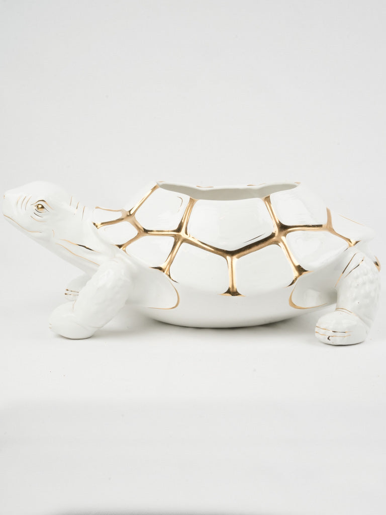 Delightful vintage turtle-shaped planter